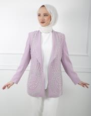 lila 2562 white corner ceket