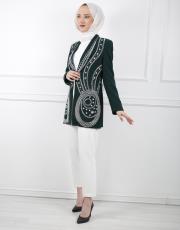 yeşil 2562 white corner ceket 3