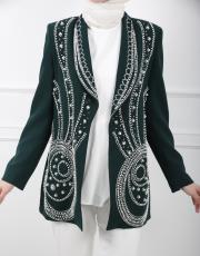 yeşil 2562 white corner ceket 5