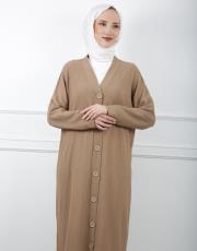 koyu camel 1137 afilli düğmeli kap 3