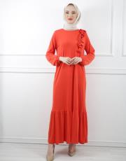 mercan 3784 missemramiss venezia yaka fırfır elbise