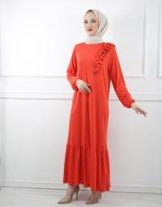 mercan 3784 missemramiss venezia yaka fırfır elbise 2