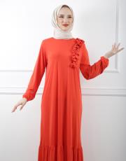 mercan 3784 missemramiss venezia yaka fırfır elbise 5