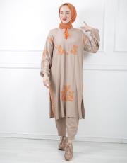 vizon 0021 kadriye baştürk nakış detaylı yırtmaçlı keten tunik 2