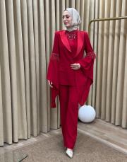 kırmızı 2708 white corner vip abiye takım