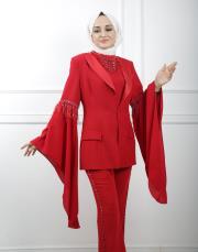 kırmızı 2708 white corner vip abiye takım 10