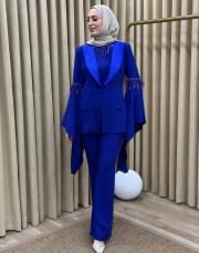 saks 2708 white corner vip abiye takım