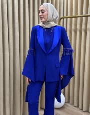 saks 2708 white corner vip abiye takım 4