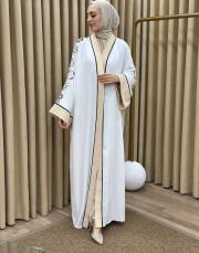 bej 2841 white corner vip abaya 2