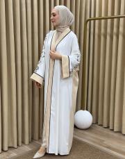 bej 2841 white corner vip abaya 4