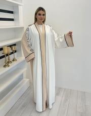bej 2841 white corner vip abaya 7