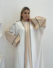 bej 2841 white corner vip abaya 8