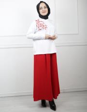 kırmızı 998 merwish pantolon etek 2