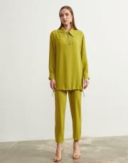yağ yeşili 002 lysa studio relax pantolonlu takım 11