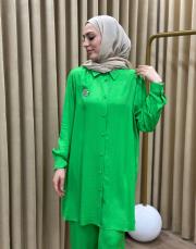 yeşil 004 lysa studio jakarlı floş takım 7