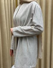 yeşil 001 lysa studio keten marin ceketli takım 6