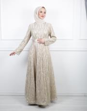 bej white corner elbise 1834 4