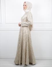 bej white corner elbise 1834 6