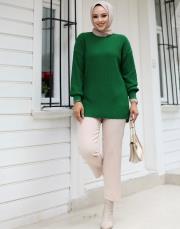 benetton 1008 lysa studio jakarlı triko tunik