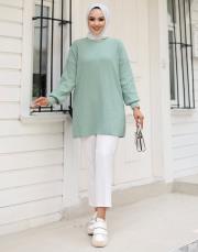 cağla 1008 lysa studio jakarlı triko tunik