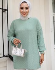 cağla 1008 lysa studio jakarlı triko tunik 2