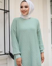 cağla 1008 lysa studio jakarlı triko tunik 3