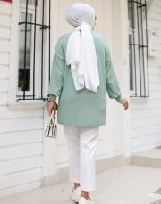 cağla 1008 lysa studio jakarlı triko tunik 4