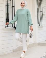 cağla 1008 lysa studio jakarlı triko tunik 5