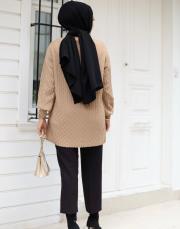 camel 1008 lysa studio jakarlı triko tunik 4