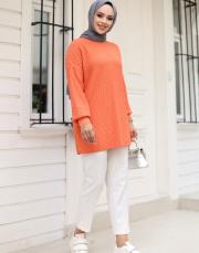 coral 1008 lysa studio jakarlı triko tunik 3