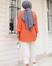 coral 1008 lysa studio jakarlı triko tunik 4