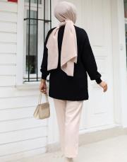 siyah 1008 lysa studio jakarlı triko tunik 4