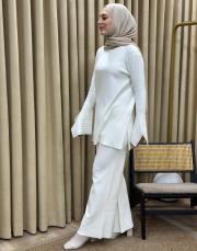 ekru 4584 missemramiss special kol taşlı triko takım 2