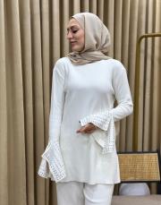 ekru 4584 missemramiss special kol taşlı triko takım 3