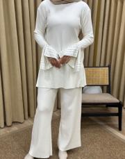 ekru 4584 missemramiss special kol taşlı triko takım 5