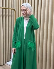 benetton 8099 lysa studio pera örme cep tüy detaylı kap