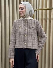 kahve 7069 lysa studio paris midi ceket