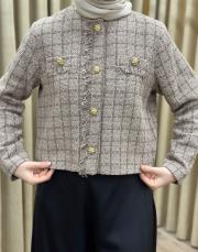 kahve 7069 lysa studio paris midi ceket 4