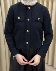 siyah 7069 lysa studio paris midi ceket 5