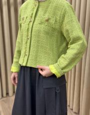 yağ yeşili 7069 lysa studio paris midi ceket 6