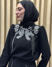 siyah 93010 senna elodie abiye takım 7