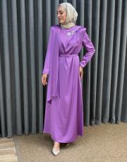 mor 30011 senna  minze abiye elbise