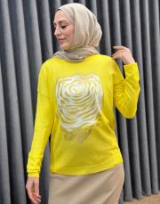 sarı 3213 selis triko tunik