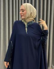 lacivert 3192 white corner abiye elbise 3