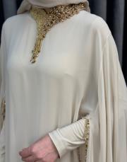 bej 3192 white corner abiye elbise 5