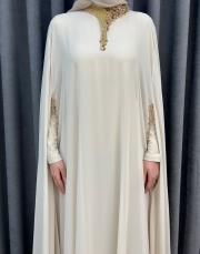 bej 3192 white corner abiye elbise 6