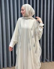 bej 2961 white corner abaya abiye 6