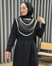 siyah 30014 senna mentaçlara abiye elbise 3