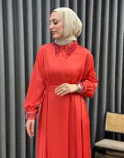 nar çiçeği 30028 senna coralie abiye elbise 3