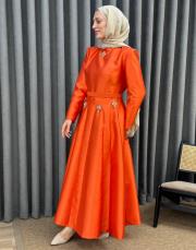 nar çiçeği 30003 senna scarlet abiye elbise 2